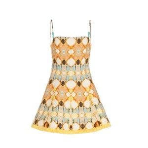 Alexis Cruz Linen-Blend Mini Dress (Size S)